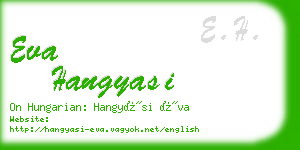 eva hangyasi business card